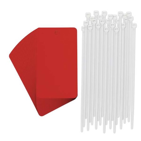 Tag, Metal, 3 in Width, 5 in Height, Write On Surface: Yes, 25 PK MPN:56940-PK