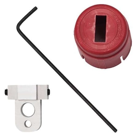 Air Line Regulator Lockout, Red, Aluminum; Fiberglass Reinforced Nylon, 1 Max. No. of Padlocks MPN:64539