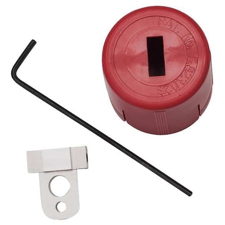 Air Line Regulator Lockout, Red, Aluminum; Fiberglass Reinforced Nylon, 1 Max. No. of Padlocks MPN:64540