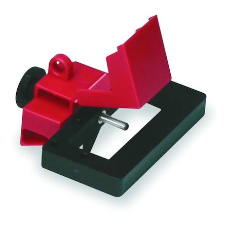 Oversized Clamp-On Circuit Breaker Lockout, 480V AC, Red, PK6 MPN:65321