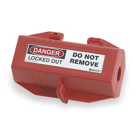 Plug Lockout, Red, polypropylene, 1 Max. No. of Padlocks, 9/25 in Max. Shackle Dia. MPN:65675