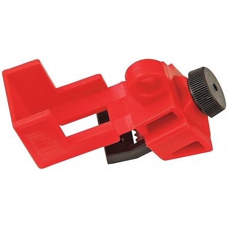 Clamp-On Breaker Lockout, Single Pole, Red, 120/277V AC, Pack 6 MPN:65965
