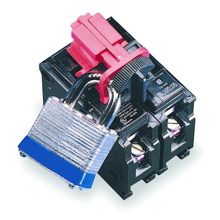 Multi-Pole Breaker Lockout, Clamp-On, 120V AC, Red, PK6 MPN:66320