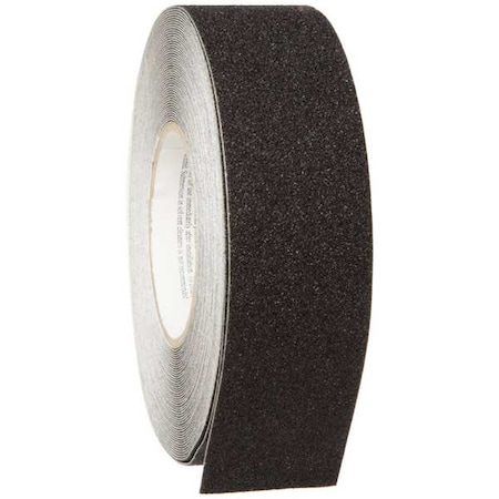 Anti-Slip Tape Film: Polyester, Adhesive: Acrylic Proprietary Grit Size, Black, 2 in W x 60 ft L MPN:78190