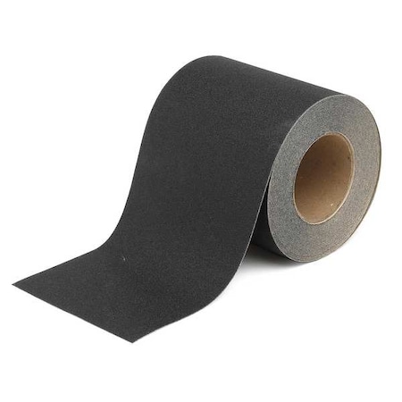 Anti Slip Floor Tape Film: Polyester, Adhesive: Acrylic Proprietary Grit Size, Black, 6