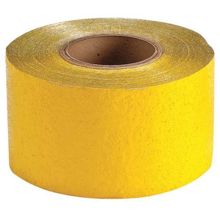 Pavement Marking Tape, Vinyl, 50 yd Length, 4 in Width, Yellow, Adhesive MPN:78264