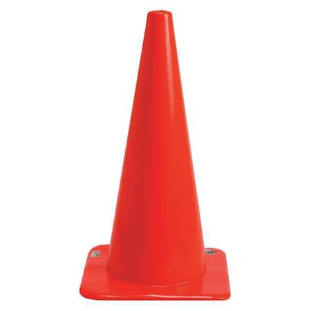 Traffic Cone, Vinyl, Non-Reflective, 28 Height, 5 lb, Orange MPN:80112