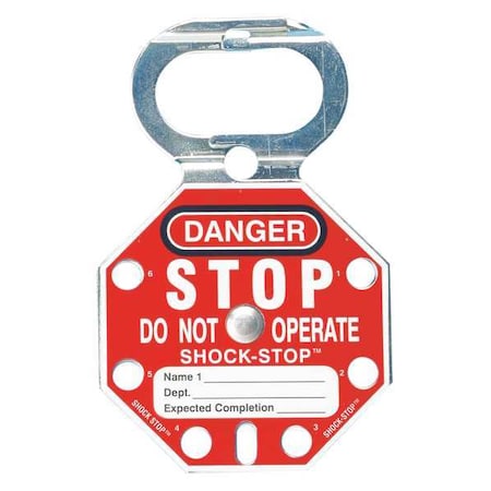 Lockout Hasp, Silver, Steel, 6 Max. No. of Padlocks, 323/1000 in Max. Shackle Dia. MPN:87693