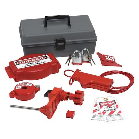 Portable Lockout Kit, Filled, Valve, 10 MPN:99324