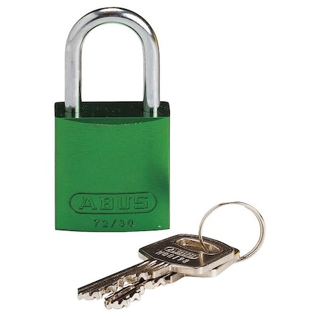 Lockout Padlock, Keyed Different, Aluminum, Green, 1 in Shackle Height, 1 1/4 in Body Width MPN:CPAL-GRN-25ST-KD