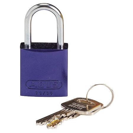 Lockout Padlock, Keyed Different, Aluminum, Purple, 1 in Shackle Height, 1 1/4 in Body Width MPN:CPAL-PRP-25ST-KD