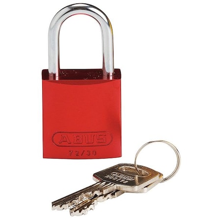 Lockout Padlock, Keyed Different, Aluminum, Red, 1 in Shackle Height, 1 1/4 in Body Width MPN:CPAL-RED-25ST-KD