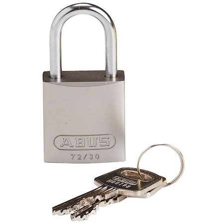 Lockout Padlock, Keyed Different, Aluminum, Silver, 1 in Shackle Height, 1 1/4 in Body Width MPN:CPAL-WHT-25ST-KD