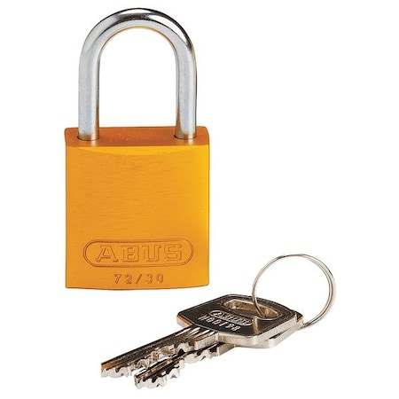 Lockout Padlock, Keyed Different, Aluminum, Yellow, 1 in Shackle Height, 1 1/4 in Body Width MPN:CPAL-YLW-25ST-KD