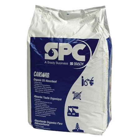 Loose Absorbent, 9.77 gal Absorbed per Package, Bag, Industrial Peat Moss, Brown MPN:CS-LFB10
