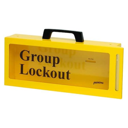 Group Lockout Box, 10 Locks Max, Yellow MPN:LG252M