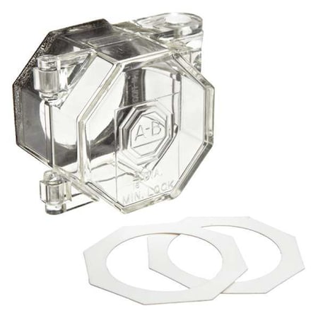 Push Button Lockout, Clear, Acrylic, 2 Max. No. of Padlocks, 63/200 in Max. Shackle Dia. MPN:PBL6