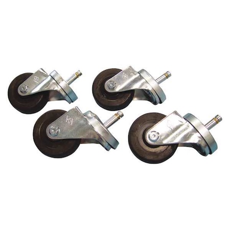 Swivel Stem Caster, Polyolfin, 3 in, 300 lb, PK5 MPN:SC-4