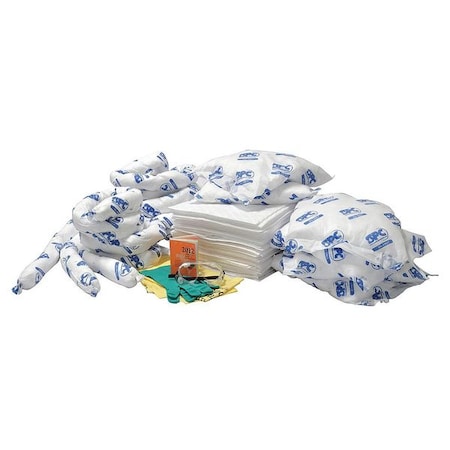 Spill Kit Refill, 23 gal Volume Absorbed per Kit, Bag, White MPN:SC-CABINET-OF