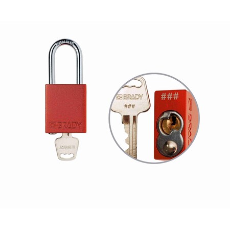 Padlock Alum RED 1.5in Steel KeyCode46 MPN:SDAL-RED-38ST-046