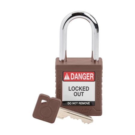 Velocity Lockout Padlocks Nylon 1.5in Shackle Clearance KD Brown MPN:SDPL-BRN-38ST-KD