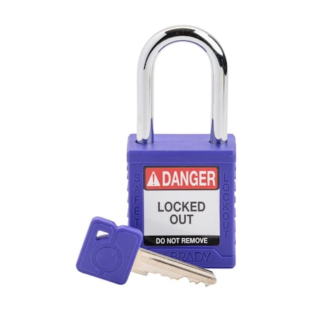 Velocity Lockout Padlocks Nylon 1.5in Shackle Clearance KD Purple MPN:SDPL-PRP-38ST-KD