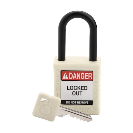 Velocity Lockout Padlocks Nylon 1.5in Clearance KD Plastic Shackle White MPN:SDPL-WHT-38PL-KD