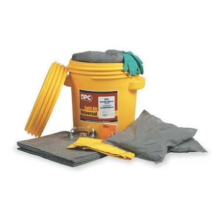 Spill Kit, 16 gal Volume Absorbed per Kit, 20 gal Capacity, Drum, Yellow MPN:SKA-20