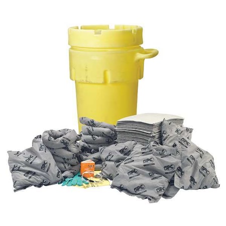 Spill Kit, 79 gal Volume Absorbed per Kit, 95 gal Capacity, Drum, Yellow MPN:SKA-95W