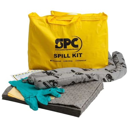 Spill Kit, 5 gal Volume Absorbed per Kit, Bag, Yellow MPN:SKA-PP-TAA