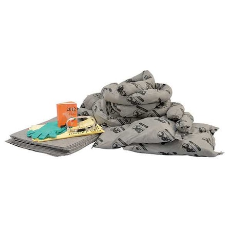 Spill Kit Refill, 15 gal Volume Absorbed per Kit, 20 gal Capacity, Refill, Gray MPN:SKA20-R