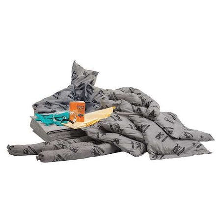 Spill Kit Refill, 38 gal Volume Absorbed per Kit, 55 gal Capacity, Refill, Gray MPN:SKA55-R
