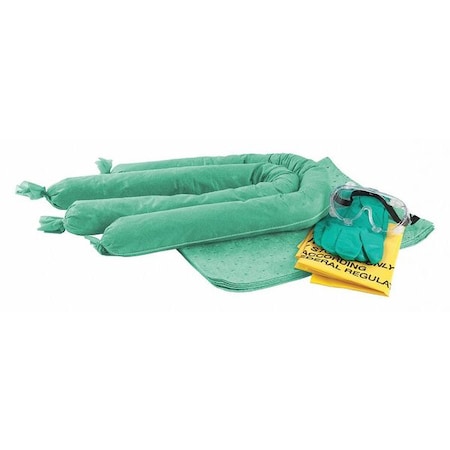 Spill Kit, 9 gal Volume Absorbed per Kit, 6 1/2 gal Capacity, Bucket, White, 16 MPN:SKH-BKT-5