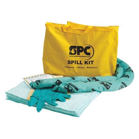 Spill Kit, 5 gal Volume Absorbed per Kit, Bag, Yellow MPN:SKH-PP