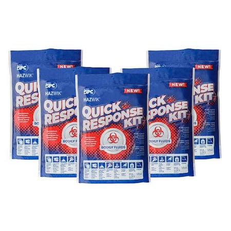 Spill Kit, 0 gal Volume Absorbed per Kit, Bag, Green MPN:SKHAZ-QRK-BF5