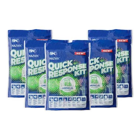 Spill Kit, 0 gal Volume Absorbed per Kit, Bag, Green MPN:SKHAZ-QRK-C5