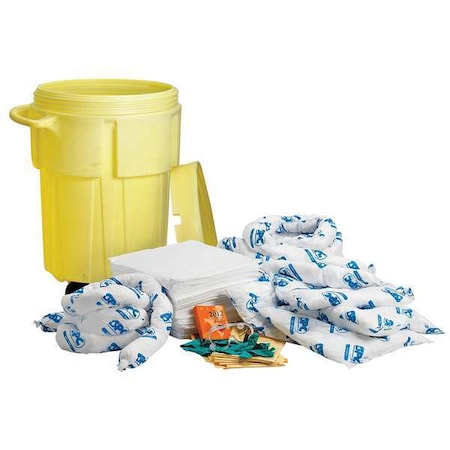 Spill Kit, 38 gal Volume Absorbed per Kit, 55 gal Capacity, Drum, Yellow MPN:SKO-55W