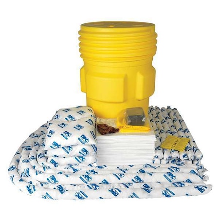 Spill Kit, 82 gal Volume Absorbed per Kit, 95 gal Capacity, Drum, Yellow MPN:SKO-95