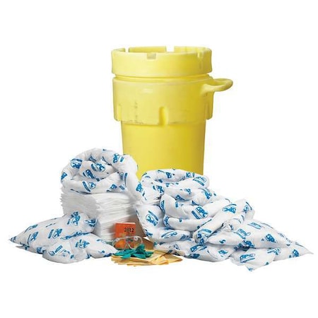 Spill Kit, 75 gal Volume Absorbed per Kit, 95 gal Capacity, Drum, Yellow MPN:SKO-95W