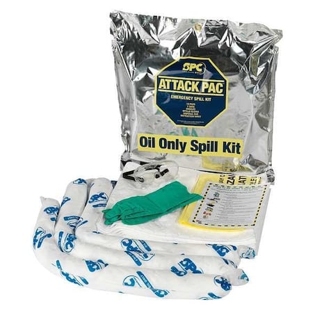 Spill Kit, 7 gal Volume Absorbed per Kit, Bag, Silver MPN:SKO-ATK-GRNG