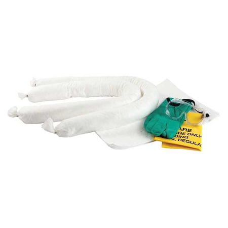 Spill Kit, 9 gal Volume Absorbed per Kit, 6 1/2 gal Capacity, Bucket, White, 19 MPN:SKO-BKT-5