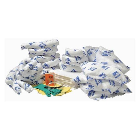 Spill Kit Refill, 30 gal Volume Absorbed per Kit, 30 gal Capacity, Refill, White MPN:SKO30-R