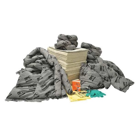 Spill Kit Refill, 95 gal Volume Absorbed per Kit, Refill, Dark Green MPN:SKR-95-R