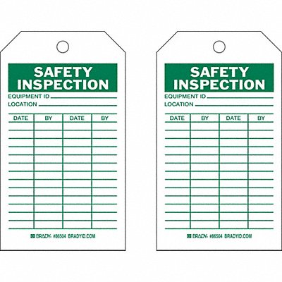 Inspection Tag 7inHx4inW HD Poly. PK10 MPN:86504