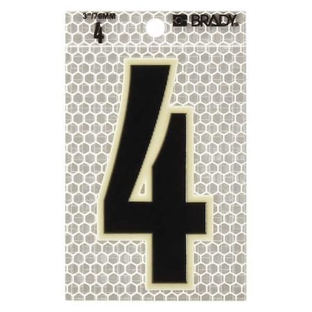 Brady 3 In Self Adhesivenumber 4 10/Pack MPN:3010-4