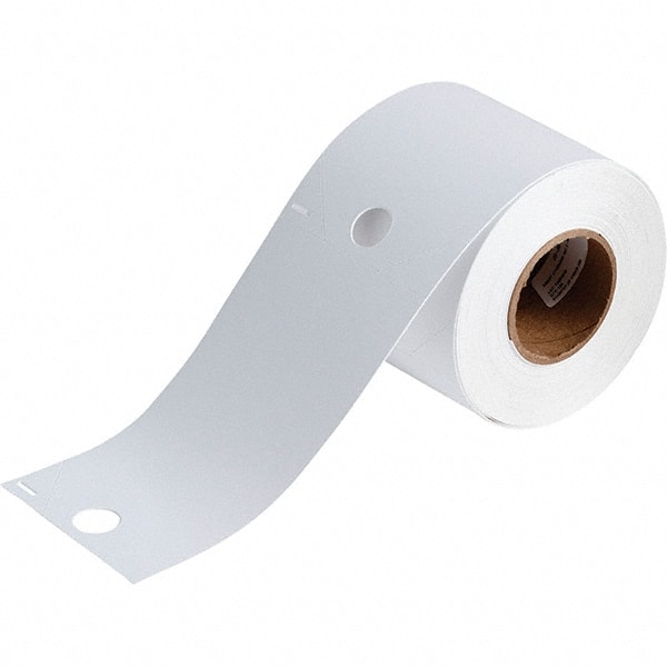 Label Maker Label: White, Polyester, 3-1/4