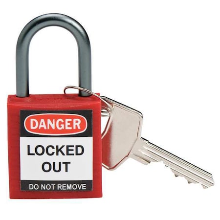 Compact Safety Padlock Red MPN:118926