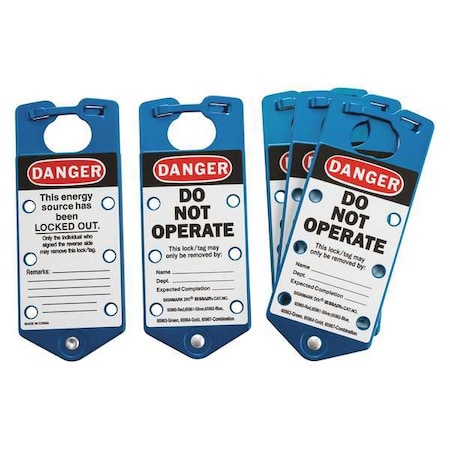 Labeled Lockout Hasps Blue MPN:22075-B