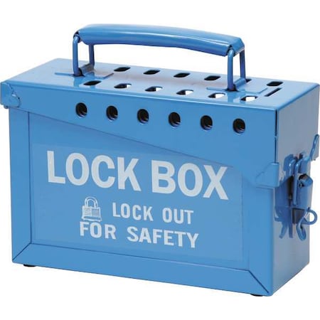 Portable Metal Lock Box- Blue MPN:45190