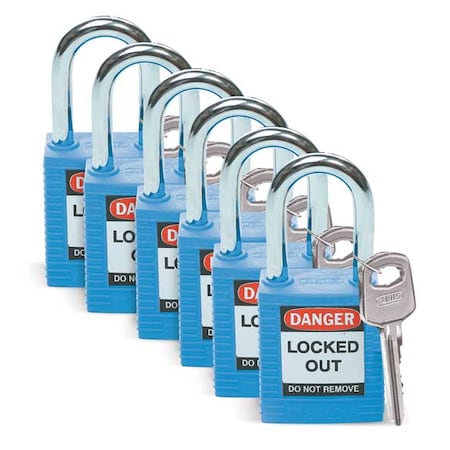 Nylon Padlock Steel 38MMSHA Blue MPN:51344